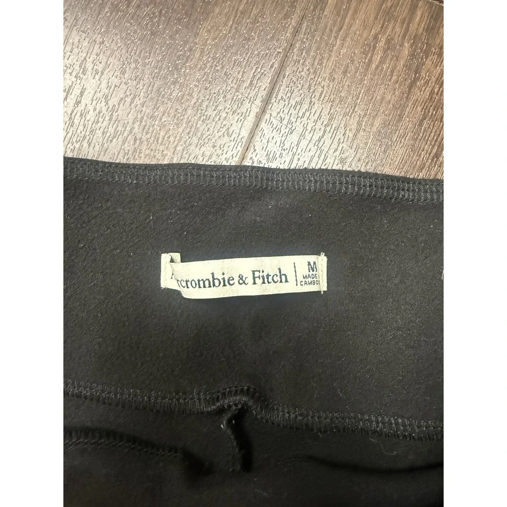 Abercrombie & Fitch Black Faux Leather Leggings - Size M